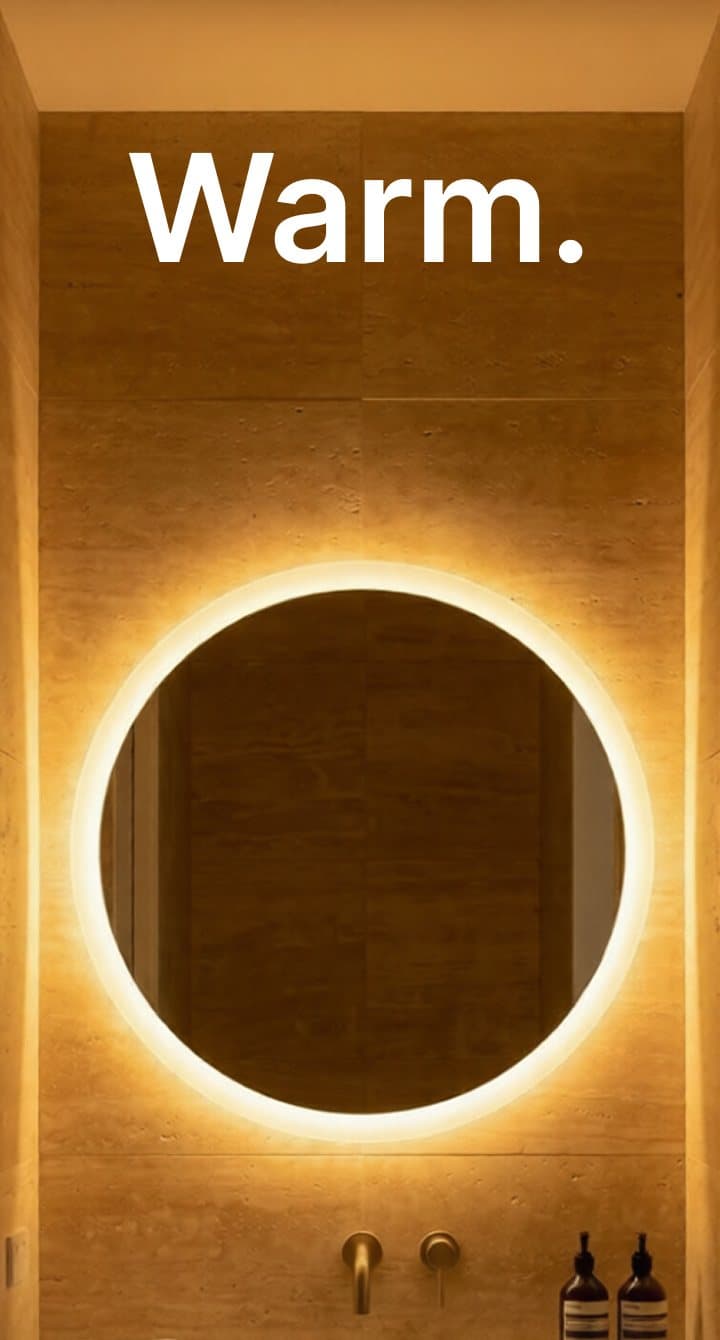 Three modes — Warm, natural and cool — one touch.